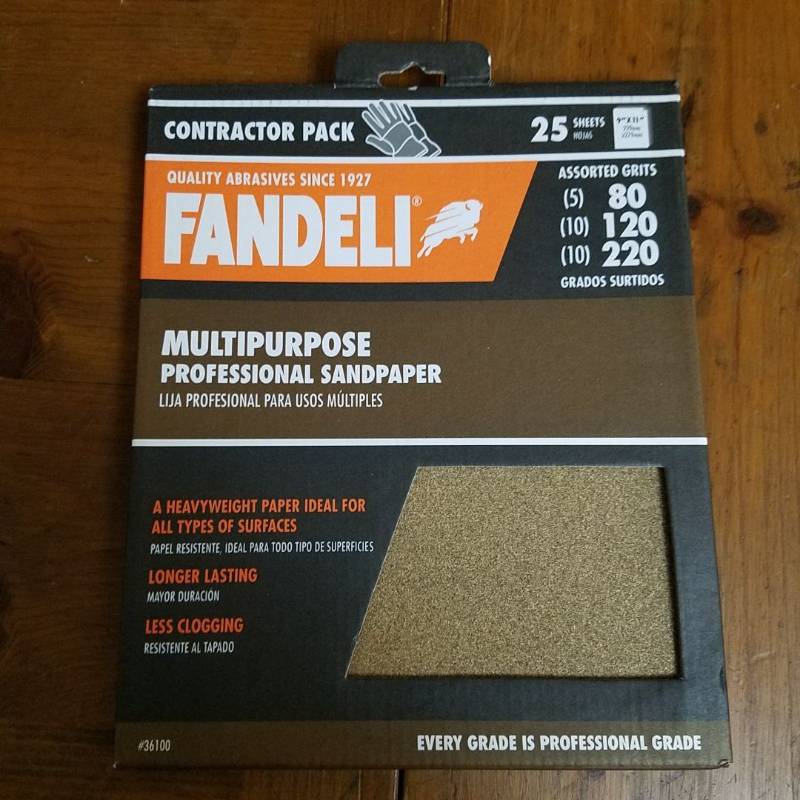lot 3852 image: Fandeli Assorted Grit Multipurpose Professional Sandpaper Sheets 9 x11