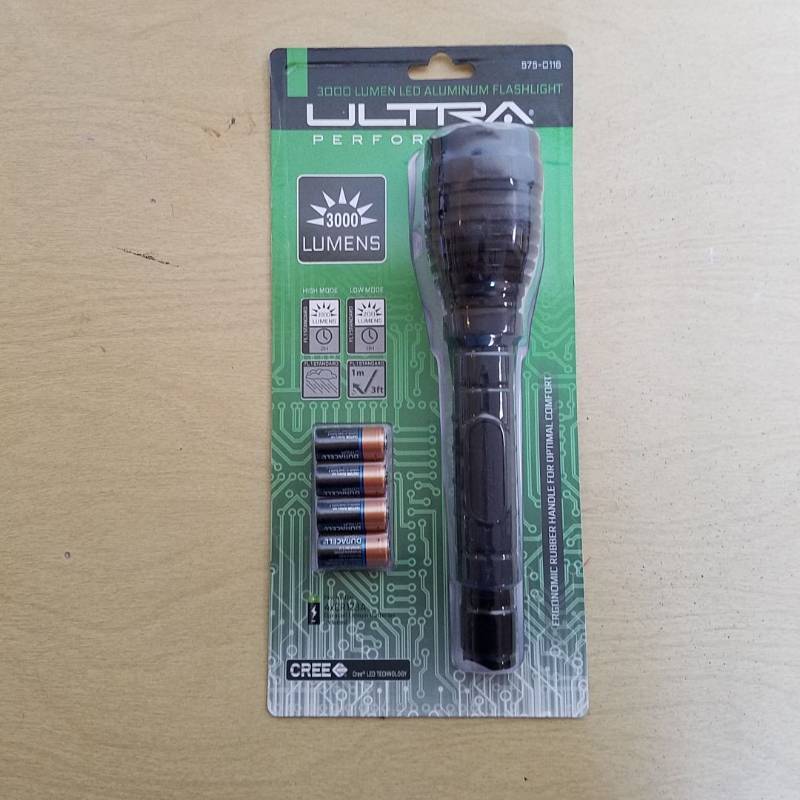 lot 6292 image: Ultra Performance Led Aluminum Tactical Flashlight, 3000 Lumens,