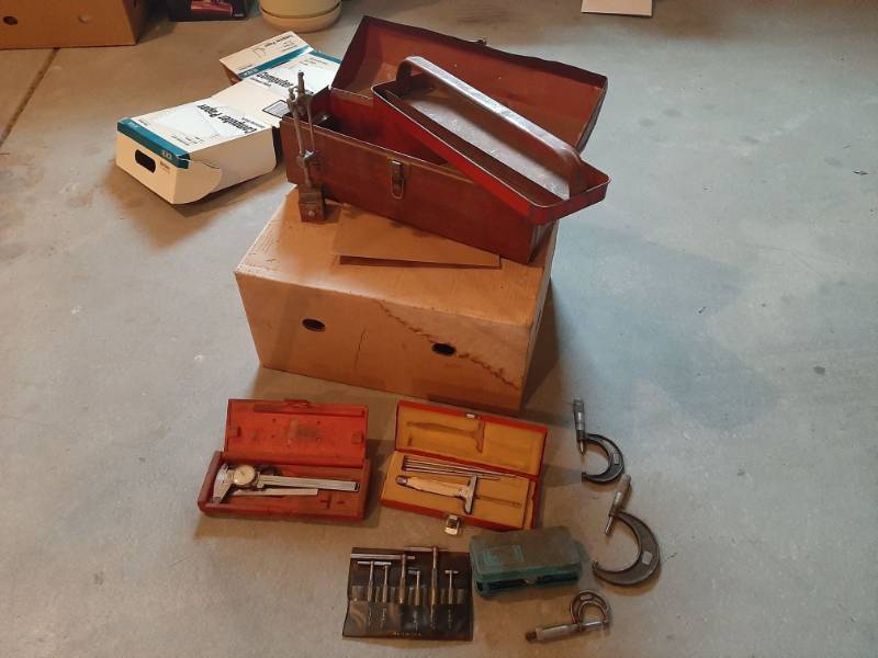 lot 1542 image: Tool Box with machinist tools