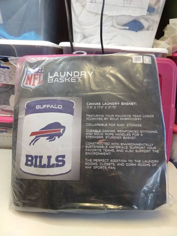lot 2549 image: Buffalo Bills canvas laundry basket