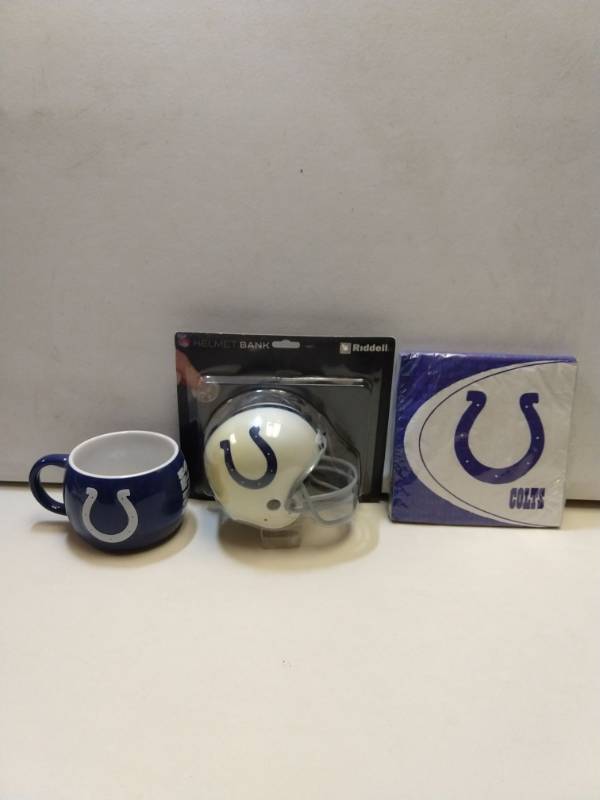 lot 2672 image: Indianapolis colts 3-piece gift set