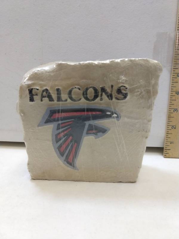 lot 2772 image: Atlanta falcons logo small limestone