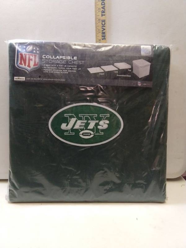 lot 2783 image: New York Jets Microfiber Ottoman