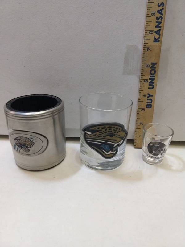 lot 2850 image: Jacksonville jaguars 3-piece gift set