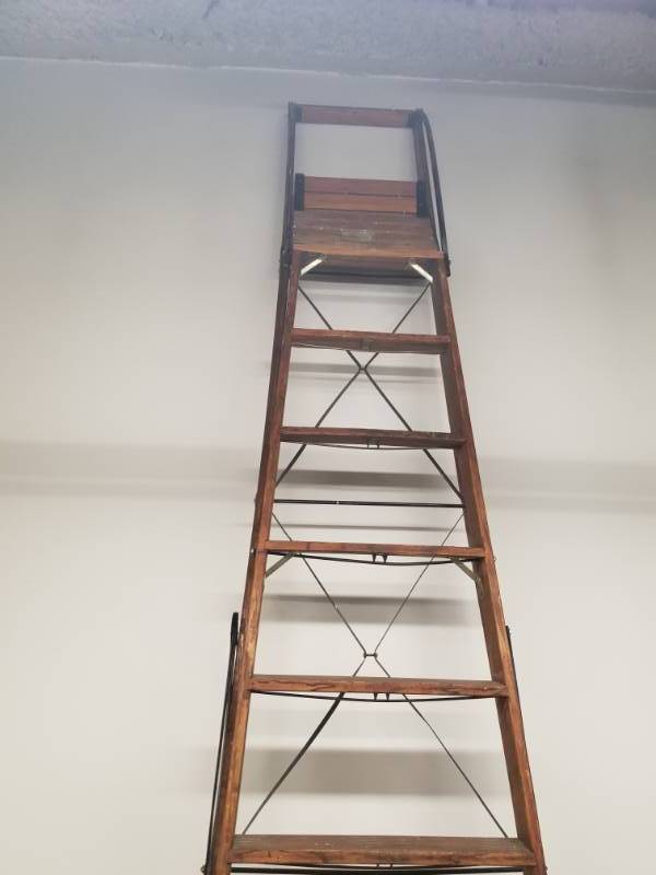 lot 8663 image: 12 Vintage Ladder