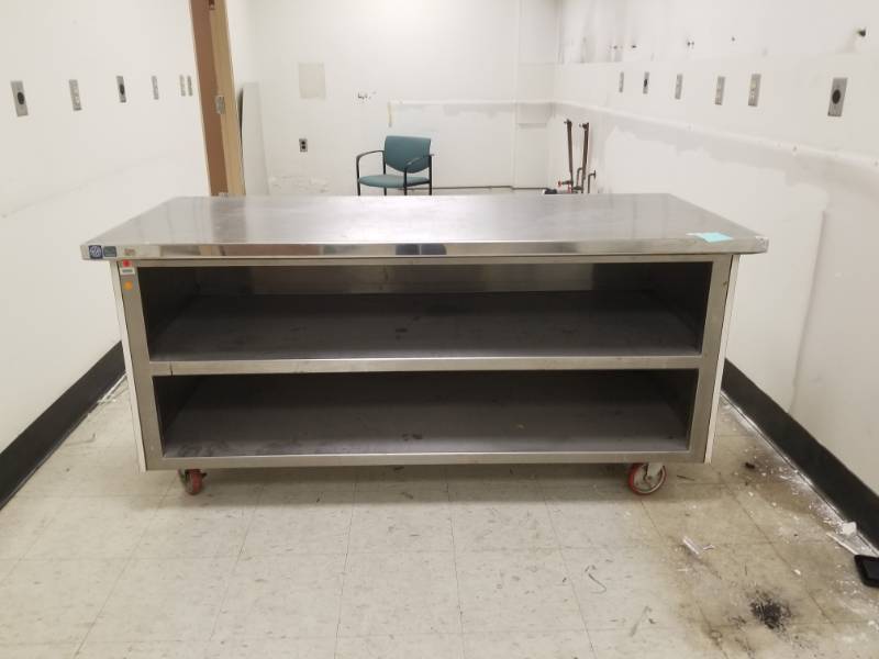 lot 8675 image: SS Rolling Cabinet
