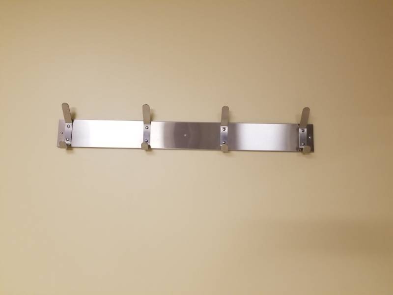 lot 8696 image: Wall Mount SS Coat Rack