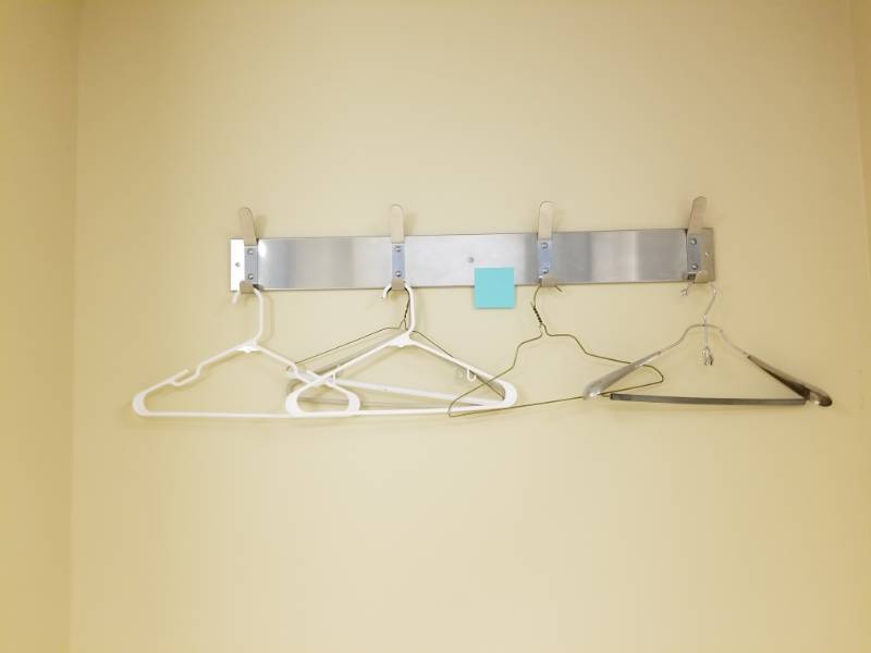 lot 8703 image: Wall Mount SS Coat Rack