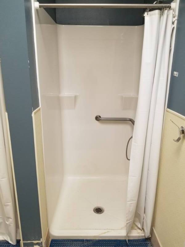 lot 8705 image: Shower Stall wFixtures and Curtain