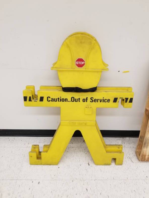 lot 8714 image: Man Shaped Caution Signs
