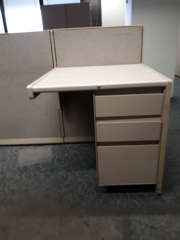 lot 8795 image: Cubicle Drawer stack and Table