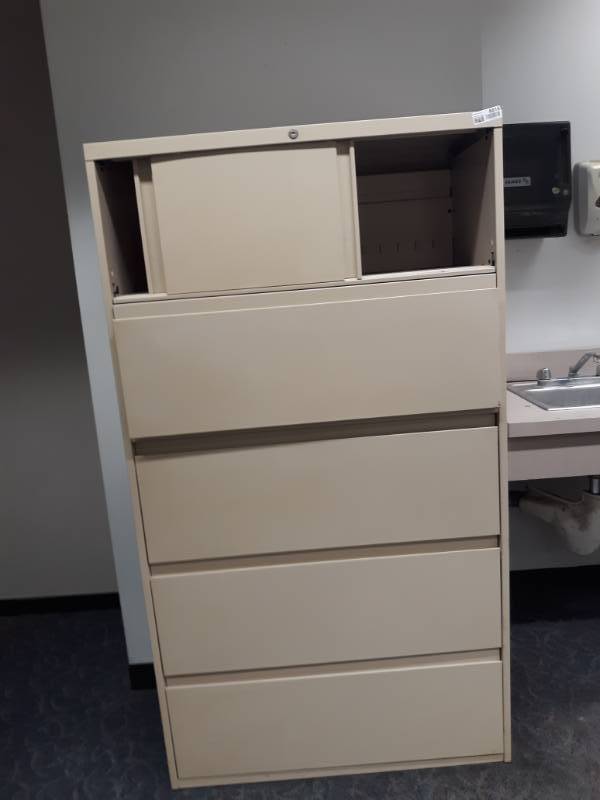 lot 8816 image: 5 Drawer Lateral Filing Cabinet