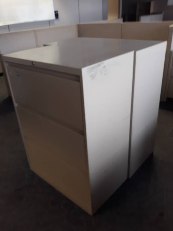 lot 8843 image: Two 3 Drawer Lateral Filing Cabinets