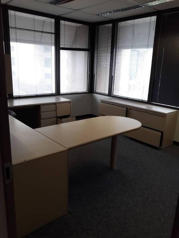 lot 8855 image: U-Shaped Cubicle, Lateral Filing Cabinet, Hutch