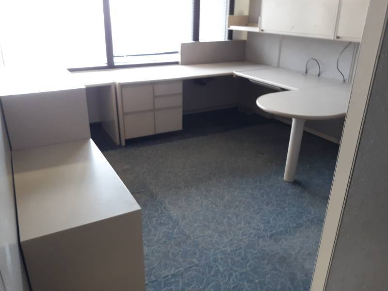 lot 8856 image: U-Shaped Cubicle, Lateral Filing Cabinets