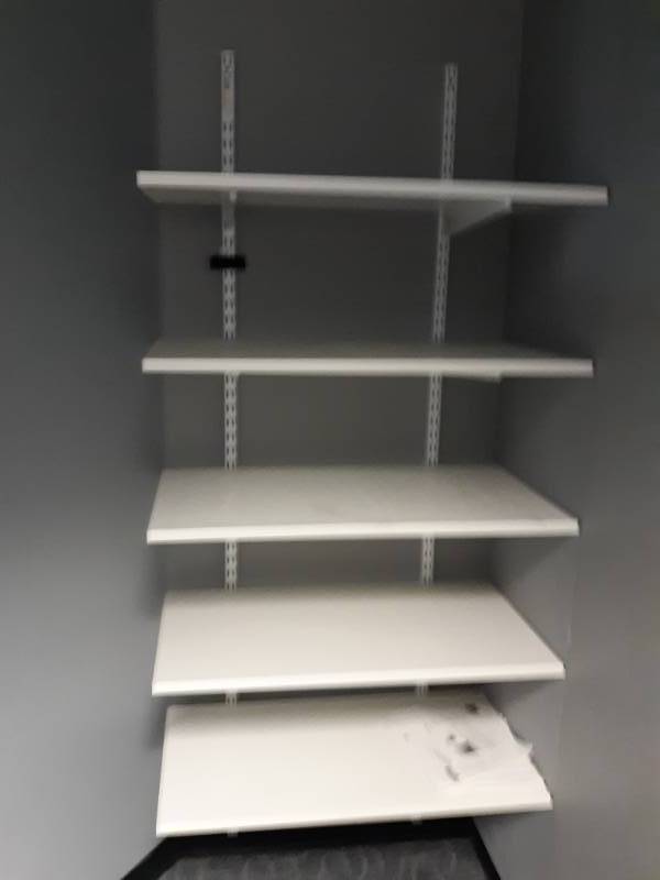 lot 8921 image: Wall Mount Shelving Unit
