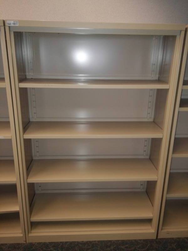 lot 8725 image: Metal Full Height Bookcase