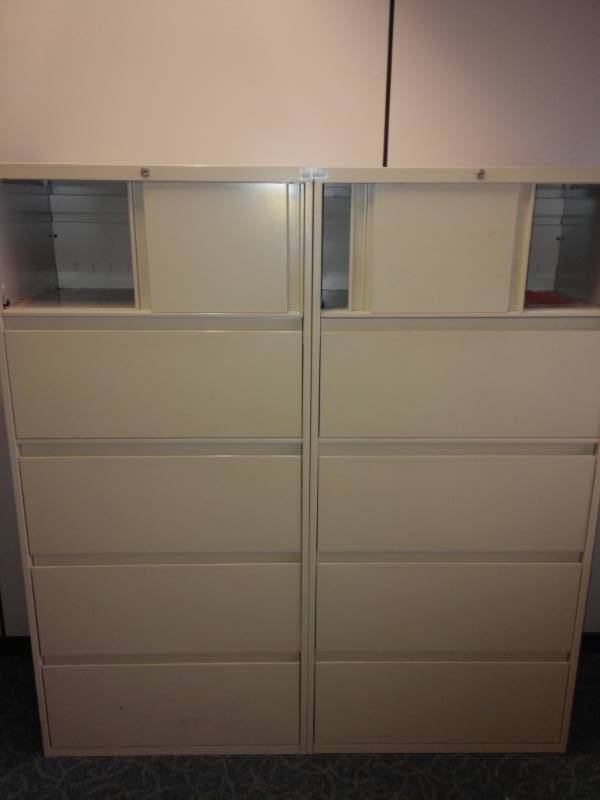 lot 8743 image: 5 Shelf Double Lateral Filing Cabinet