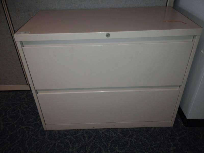 lot 8745 image: Two Drawer Lateral Filing Cabinet