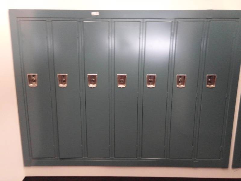 lot 8907 image: Bank of Single Full Sized Lockers