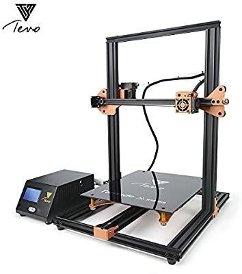 lot 16171 image: TEVO Tornado 3D Printer, 2018 Newest Model 95% Assembled with Full Aluminum Frame Larger Printing Size Upgraded Nozzle & Heatbed for PLA, ABS, TPU, Copper, Wood, and Flexible Filaments, 300x300x400mm