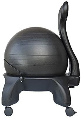 lot 16181 image: Isokinetics Inc. Balance Exercise Ball Chair - Standard or Tall Boy (Exclusive) Frame Height - Choice of Ball Color - Office Size 60mm2.5  Wheels - Adult Size