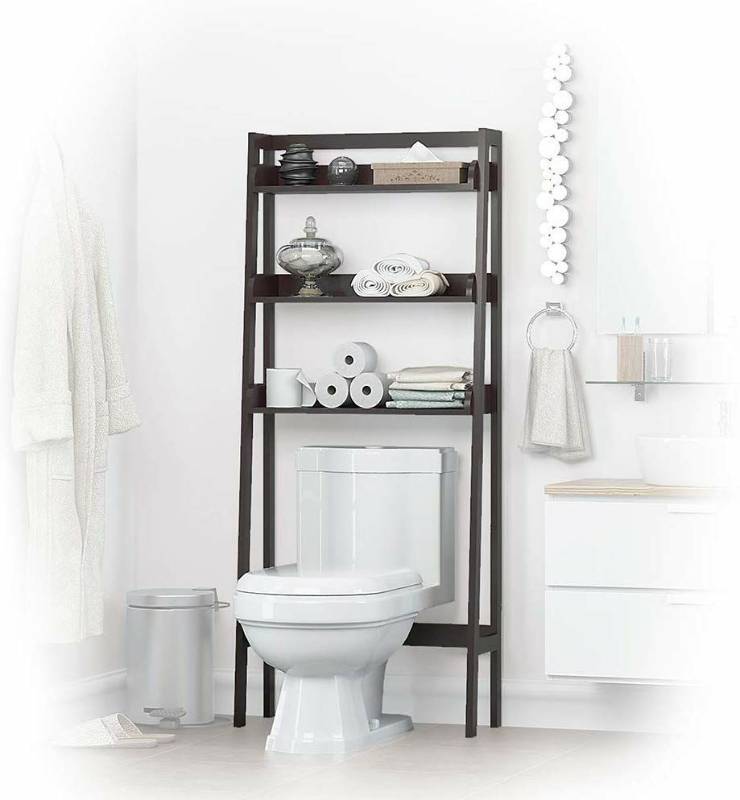 lot 16191 image: UTEX 3-Shelf Bathroom Organizer Over The Toilet, Bathroom Spacesaver (Espresso)
