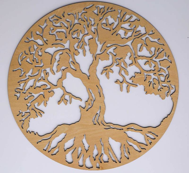 lot 16206 image: Tree of Life Round 3D 22  Wooden Wall Art - Beautiful Home Decor