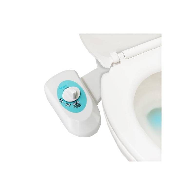 lot 16235 image: SereneLife Bidet Fresh Water Spray - Luxe Self Cleaning Dual Nozzle Non-Electric Seat Attachment