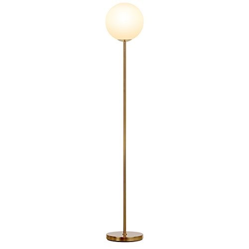 lot 16236 image: Luna - LED Floor Lamp, MidCentury Modern Pole Light for Living Rooms