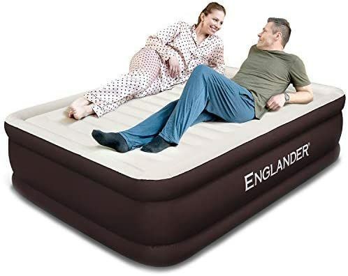 lot 16237 image: Englander First Ever Microfiber Queen Air Mattress Luxury Microfiber Airbed W...