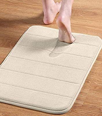lot 16262 image: Memory Foam Coral Velvet Non Slip Bathroom Mat
