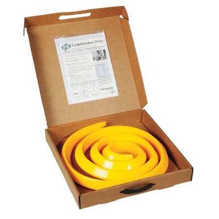 lot 16154 image: New Pig SpillBlocker Dike - Spill Control for Smooth Surface - 10 x 2.25  x 1.375  - Yellow - PLR212