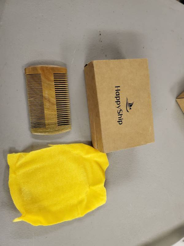 lot 16301 image: Happy Ship Wooden Beard Comb