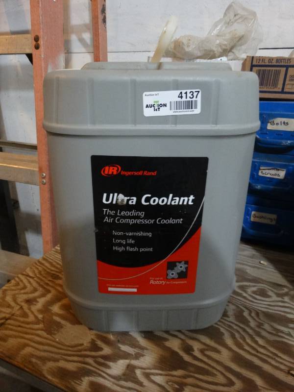 lot 4137 image: Ingersoll Rand Ultra Coolant for Rotary air compressors- 5 gallon