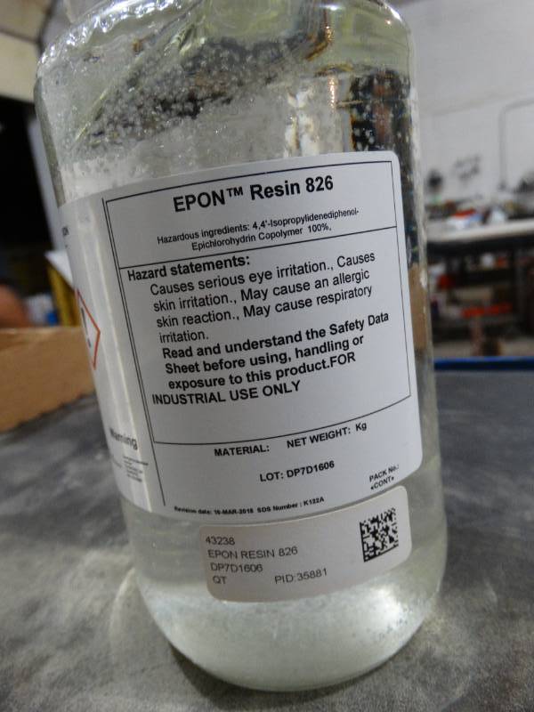 lot 4162 image: Unopened container of Epon Resin 826