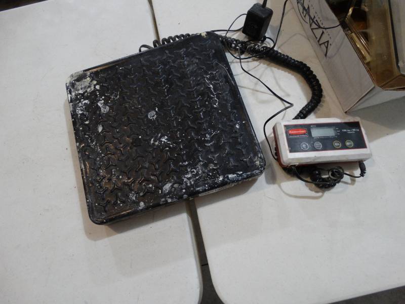 lot 4202 image: Rubbermaid 4010 digital scale- 150lb capacity