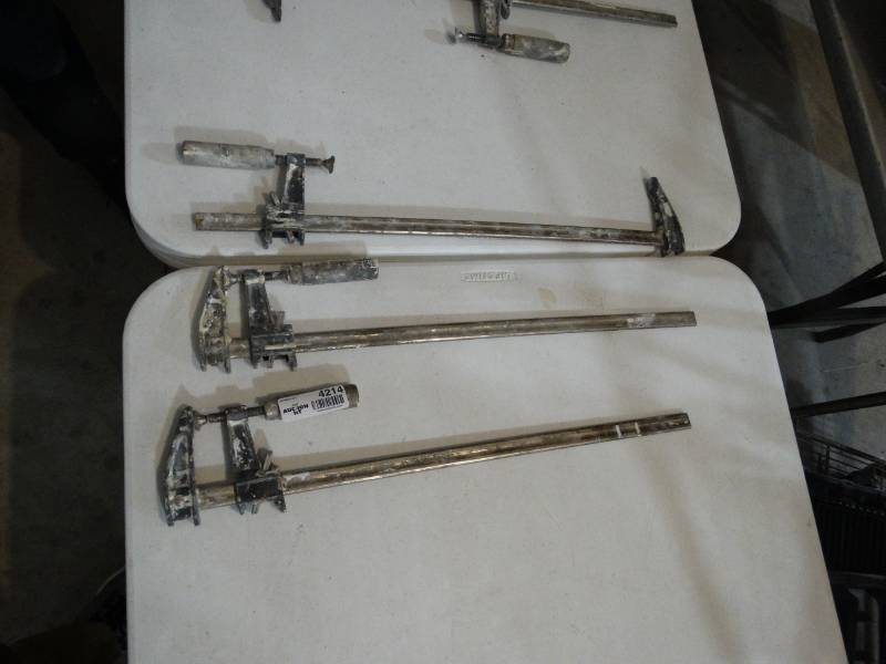lot 4214 image: 3 longer bar clamps
