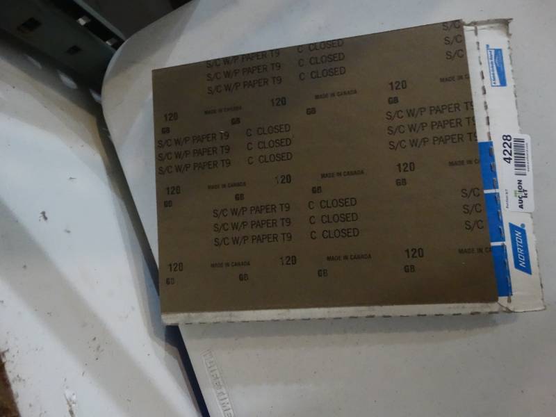 lot 4228 image: Box of 48 sheets of 120 sand paper