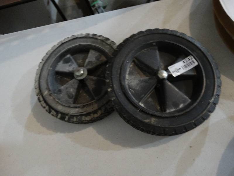 lot 4232 image: 2 lawn mower style wheels