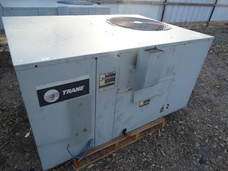 lot 4297 image: Trane commercial 5 ton acheat unit-