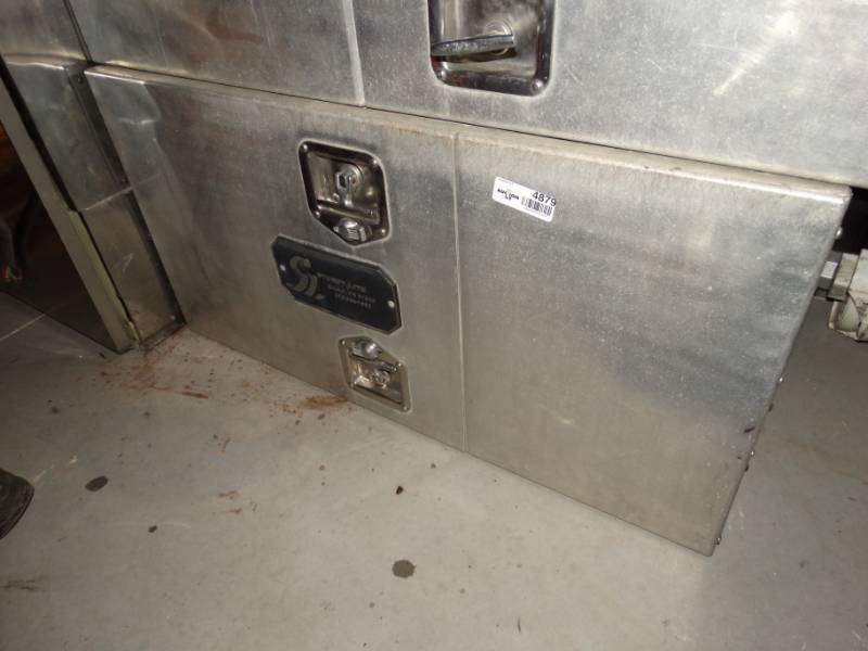 lot 4879 image: Body mount truck toolbox- 2 door- Sturdy Lite