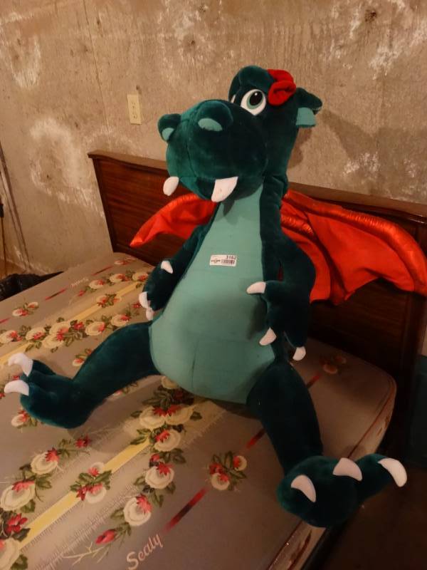 large stuffed dragon
