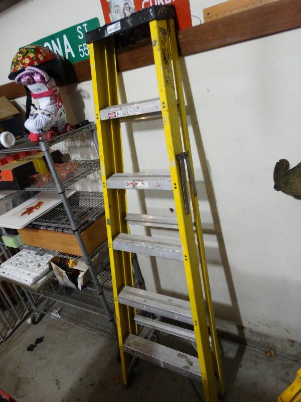 lot 2004 image: 6 Foot Fiber Glass Step Ladder