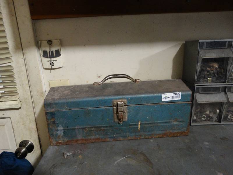 lot 2009 image: Metal Tool Box With Wire nuts and Wire