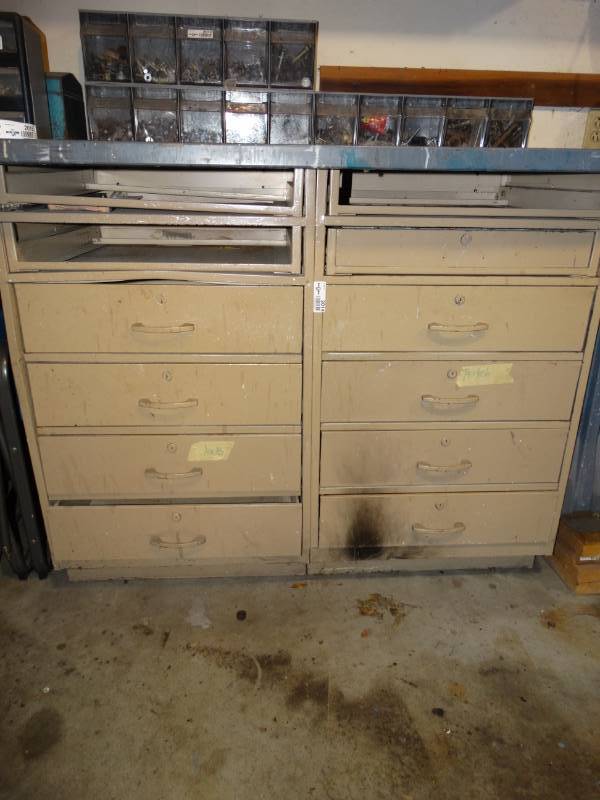 lot 2014 image: Two Metal  Under Table Storage Cabinets