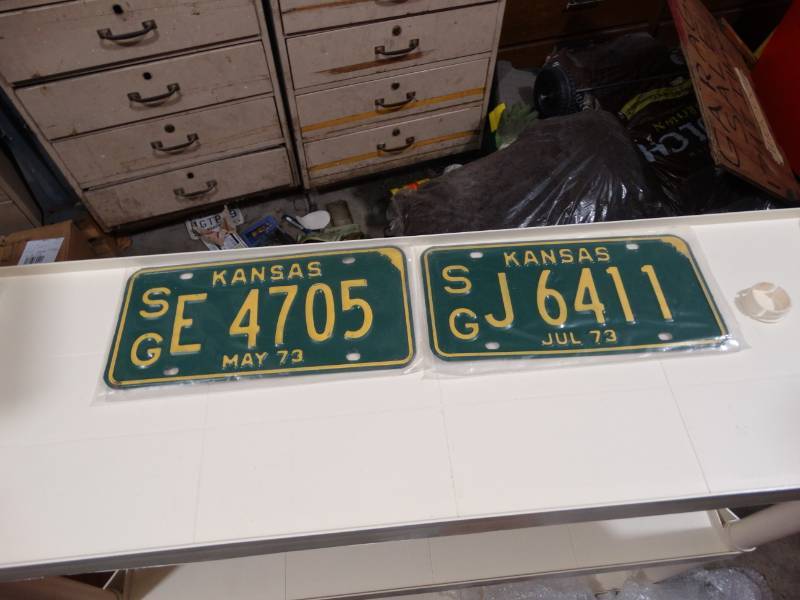lot 2031 image: Two Antique License Plates