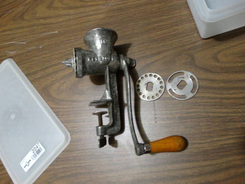 lot 2047 image: Keystone Manual Meat Grinder