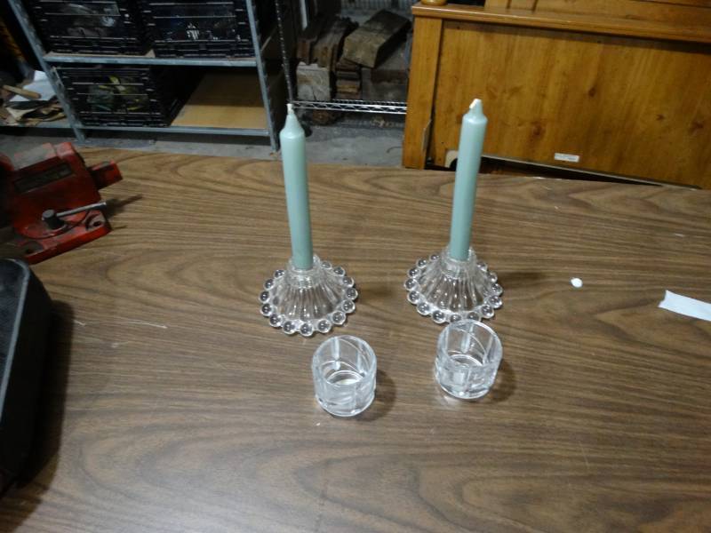 lot 2051 image: 2 Pairs of Candle Holders