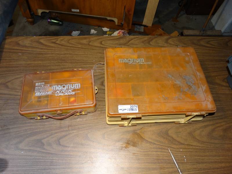 lot 2076 image: Two magnum by Plano  tackle boxes